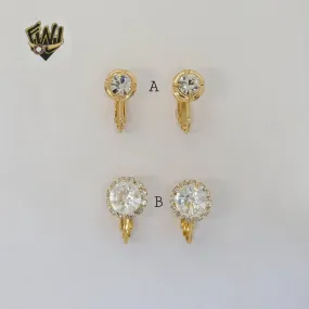 (1-1194-1) Gold Laminate - Clip Earrings - BGO