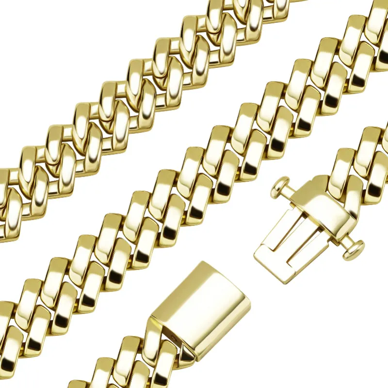 10/12mm Stainless Steel Rhombus Link Chain