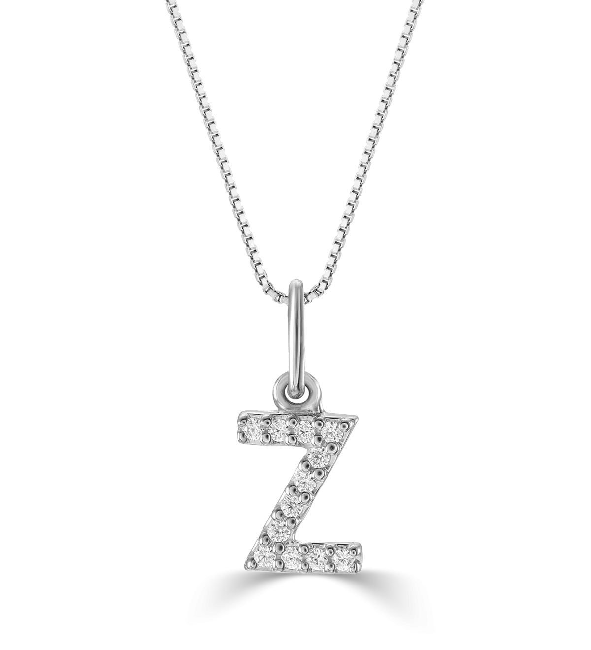 10k Gold Mini Diamond Letter Necklace