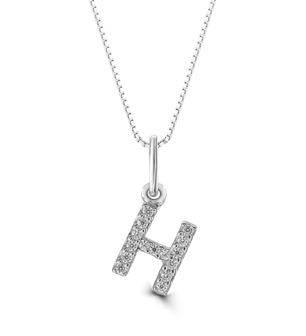 10k Gold Mini Diamond Letter Necklace