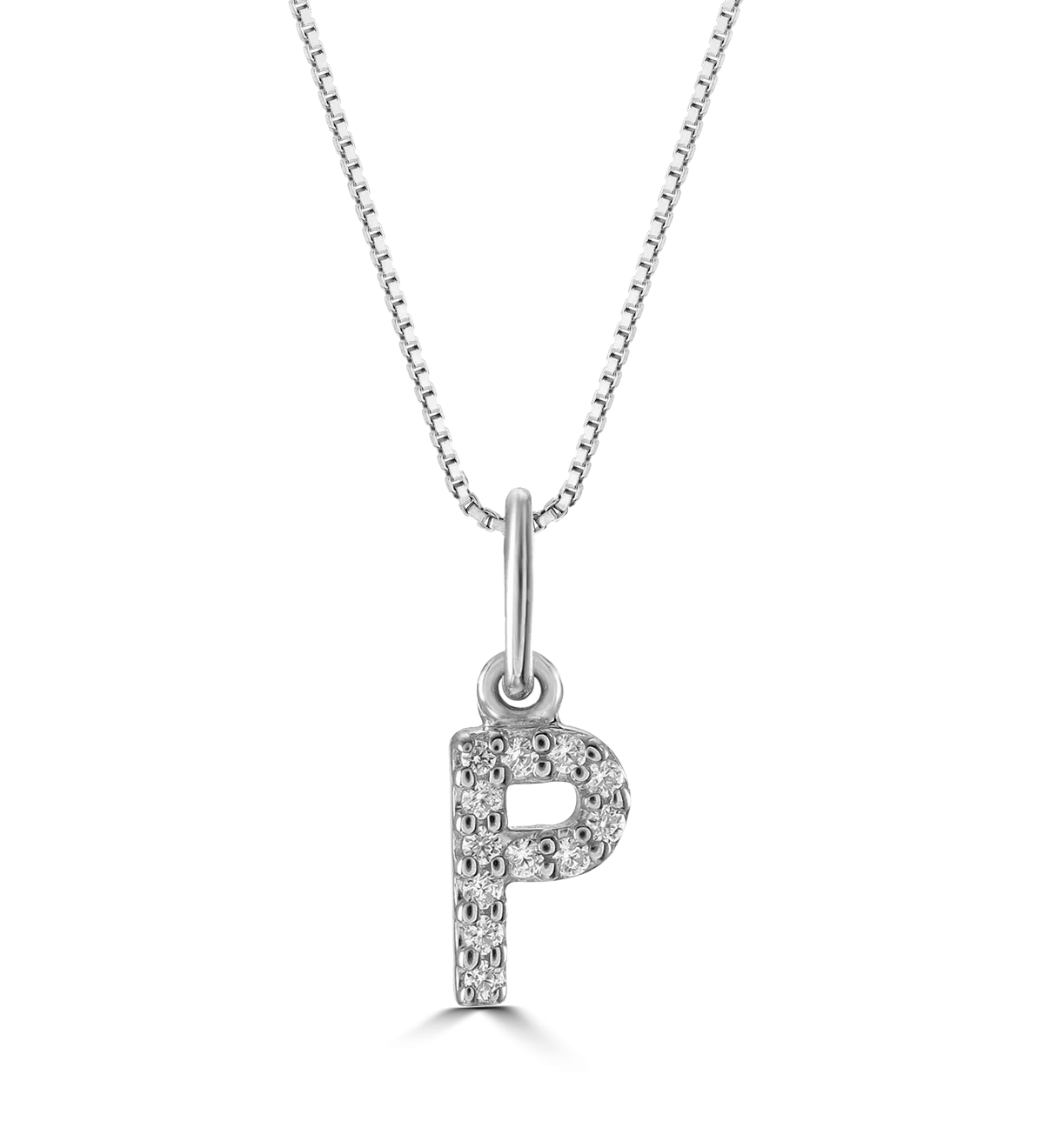 10k Gold Mini Diamond Letter Necklace