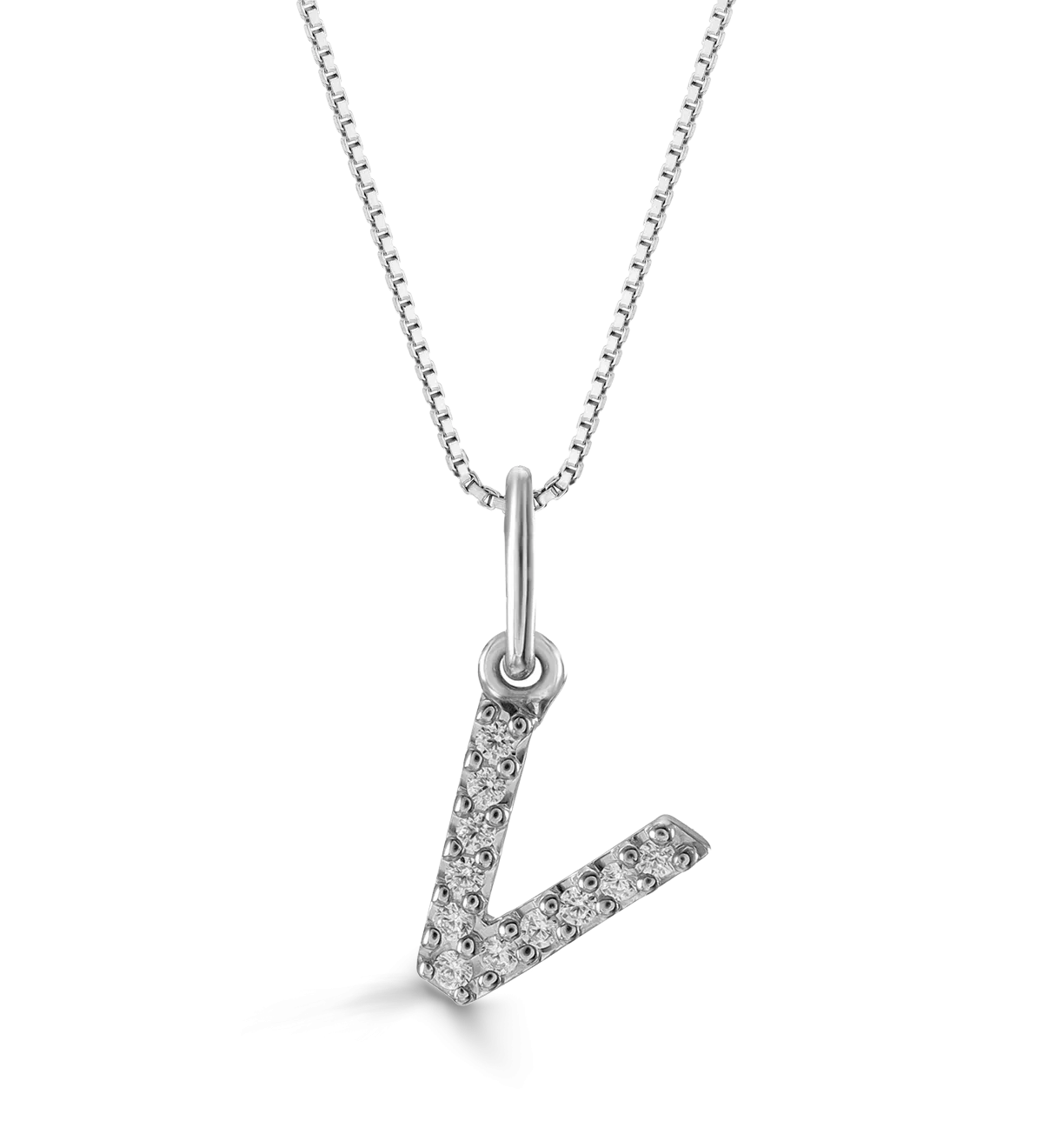 10k Gold Mini Diamond Letter Necklace