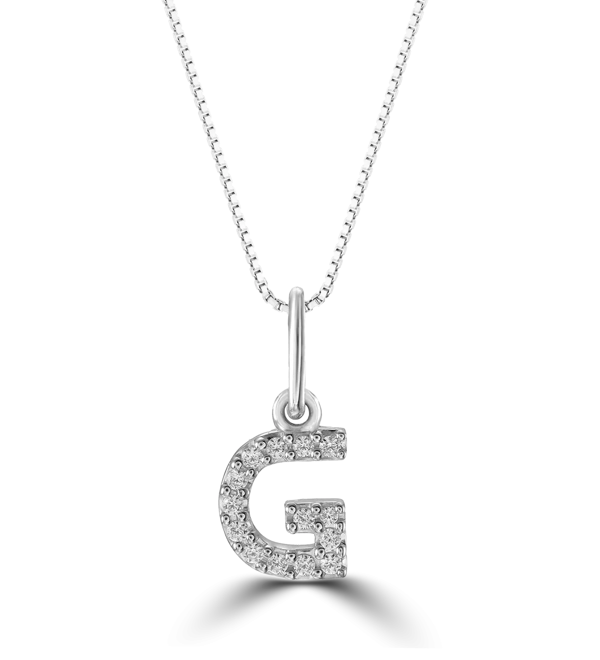 10k Gold Mini Diamond Letter Necklace