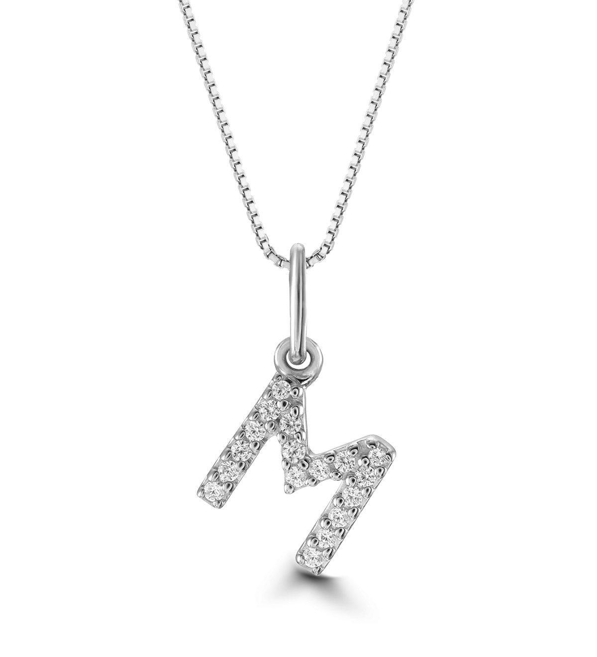 10k Gold Mini Diamond Letter Necklace