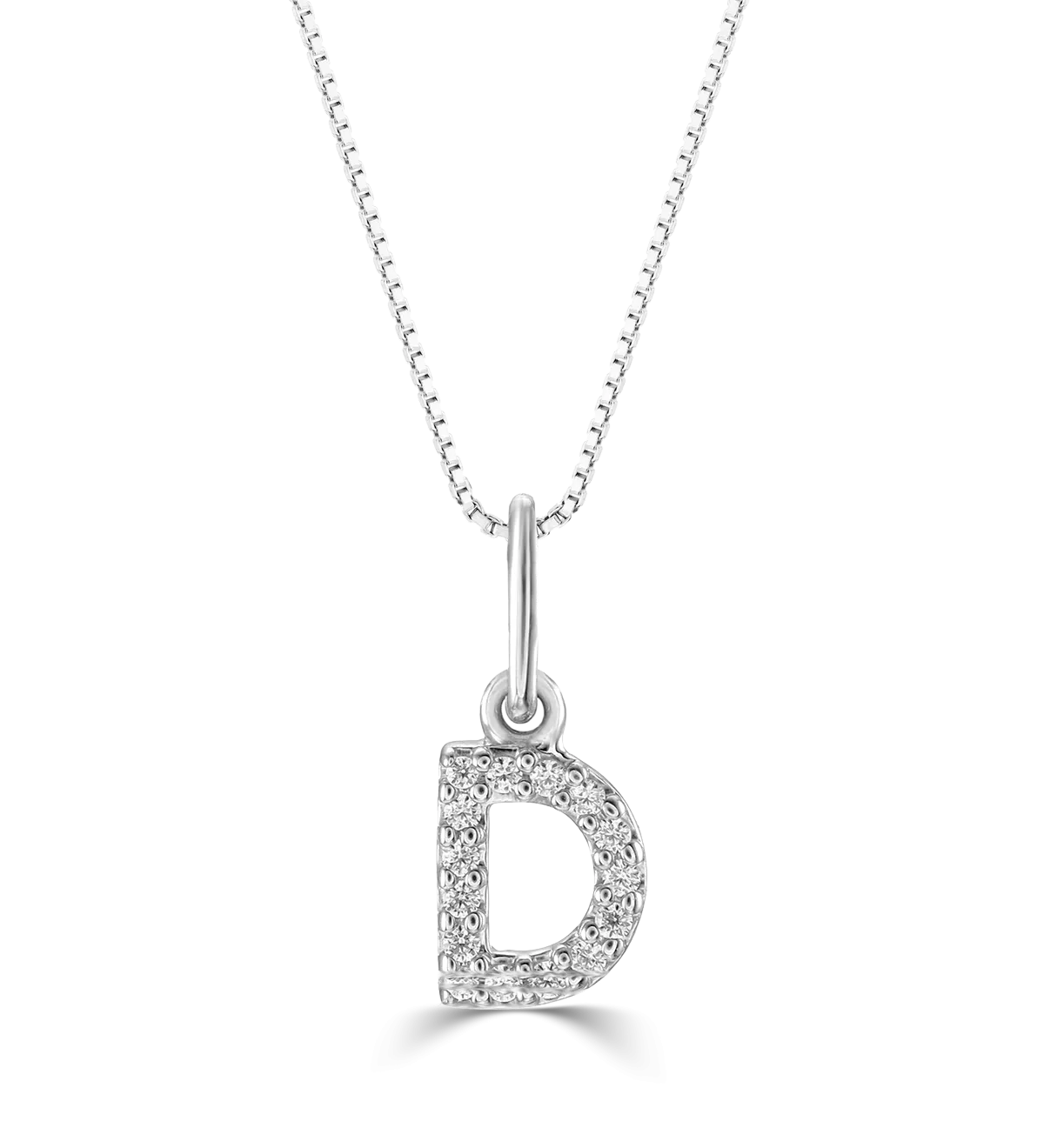 10k Gold Mini Diamond Letter Necklace