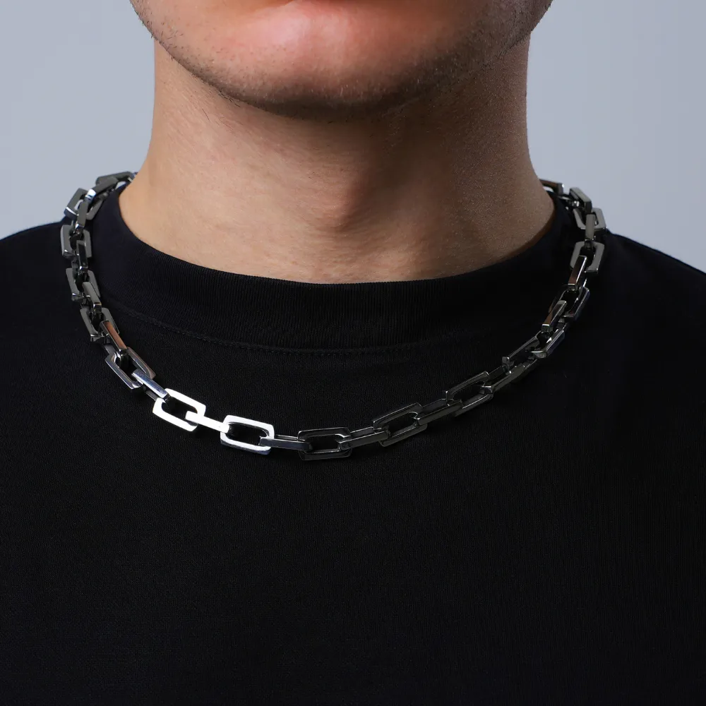 10MM Chunky Choker Chain - Silver