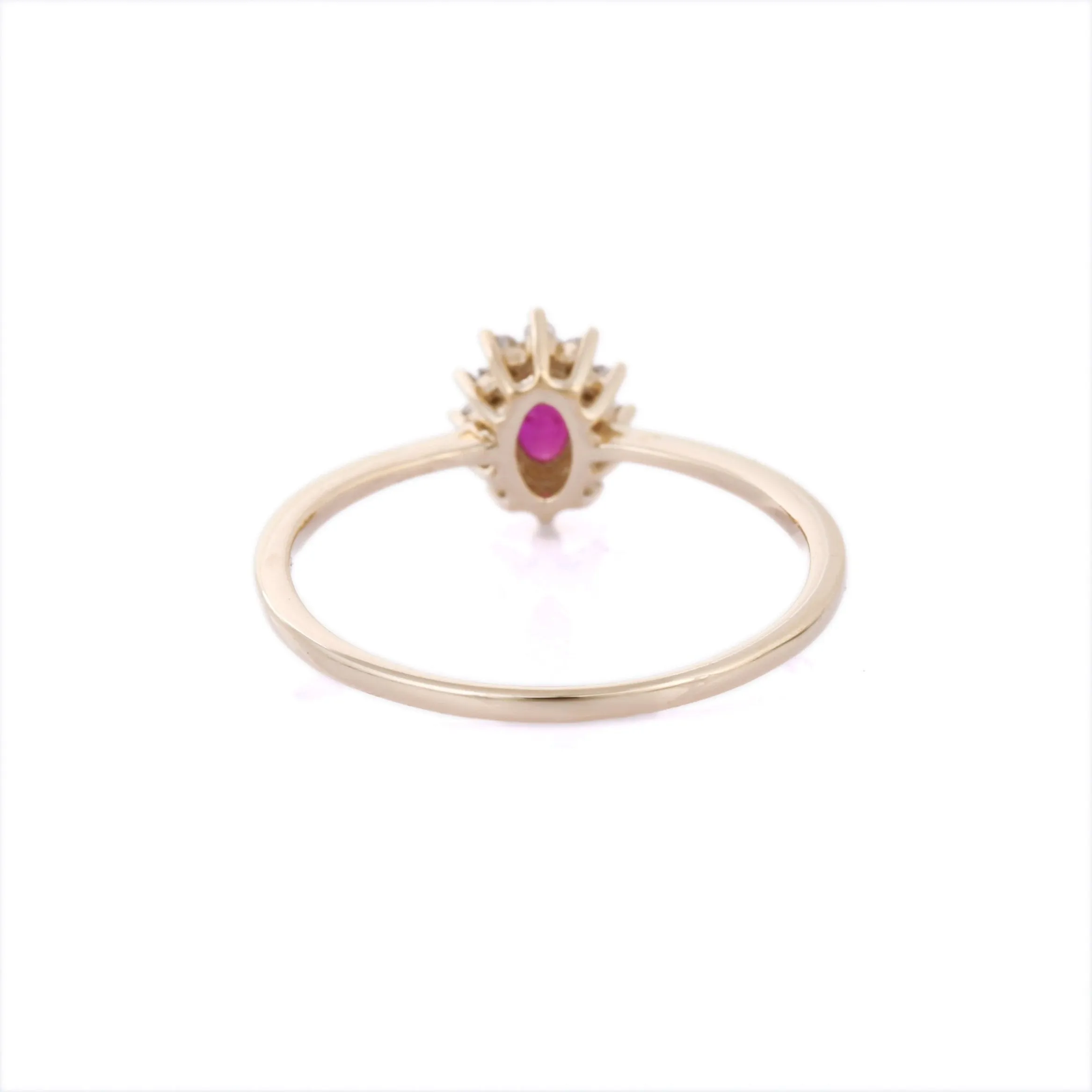 14K Gold Ruby & Diamond Anniversary Ring