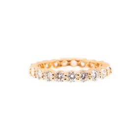 14K Rose Gold Natural Round Diamond Full Eternity Wedding Band 1.87TCW