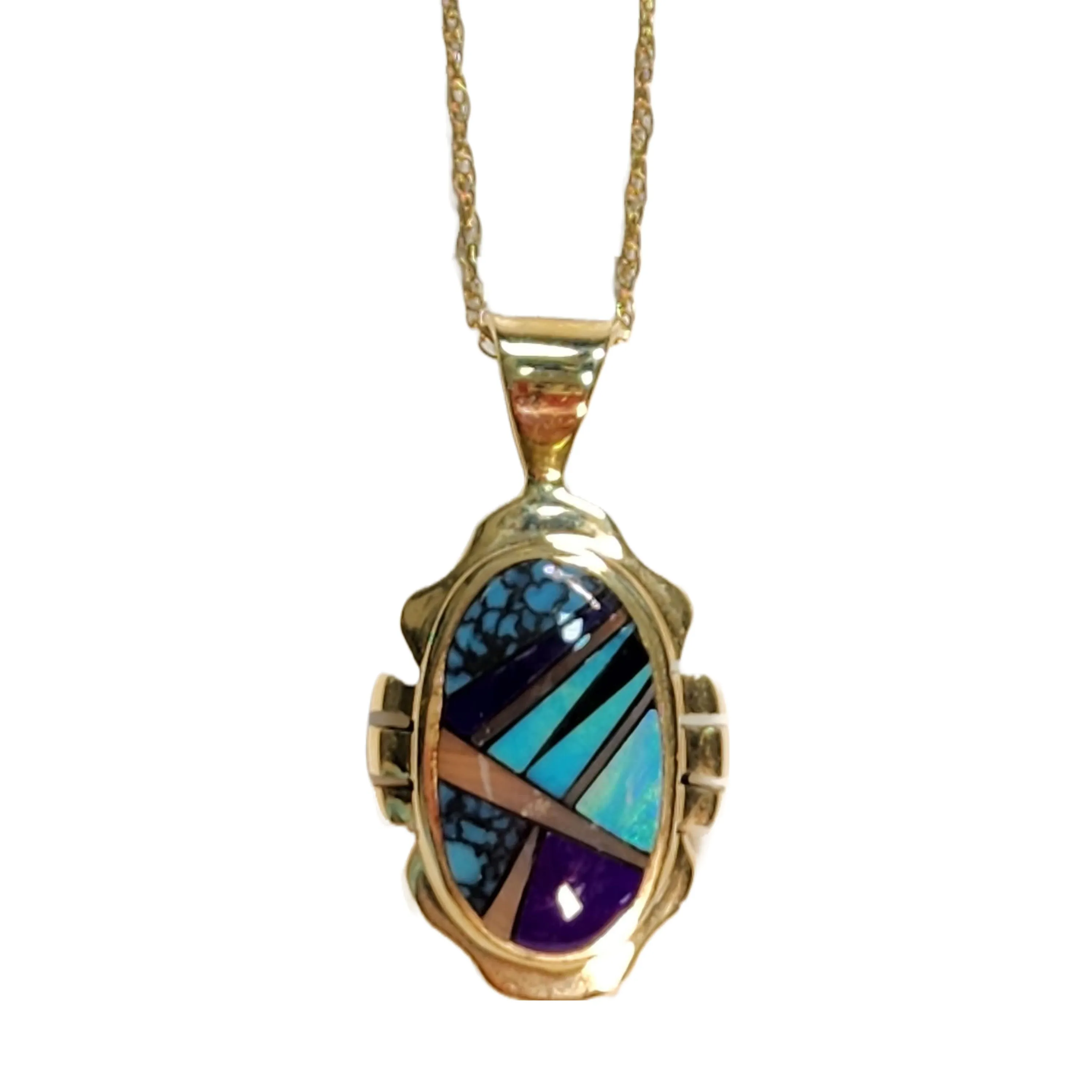 14kt Gold Inlay Pendant