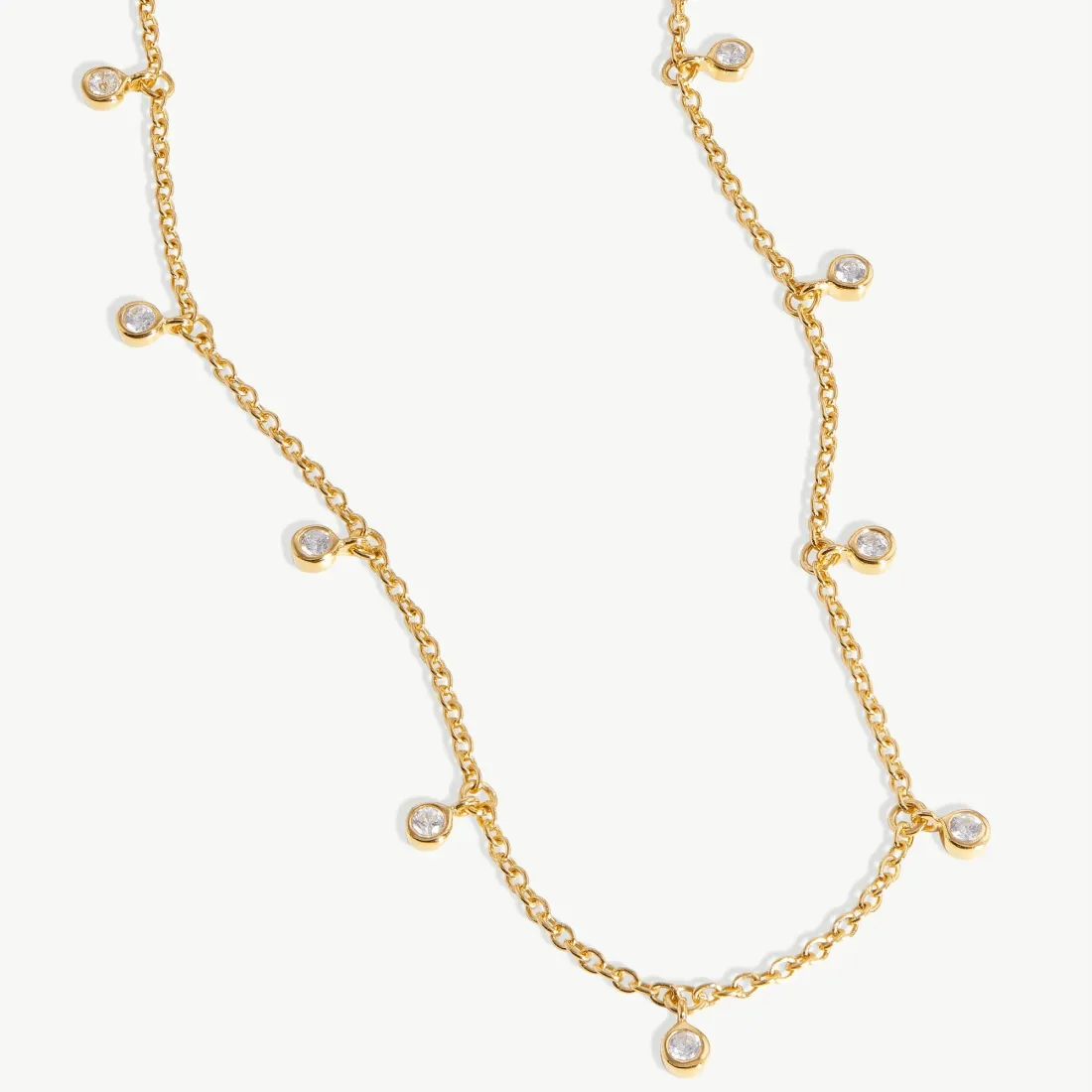 18K Gold Vermeil Interstellar Drop Choker Necklace