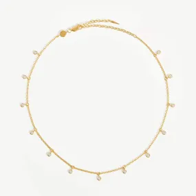 18K Gold Vermeil Interstellar Drop Choker Necklace