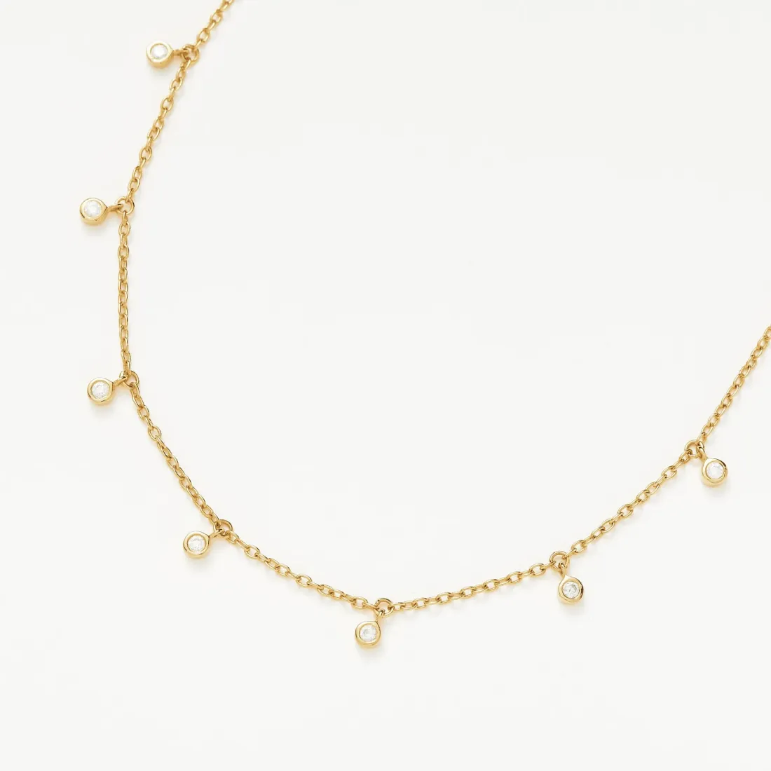 18K Gold Vermeil Interstellar Drop Choker Necklace