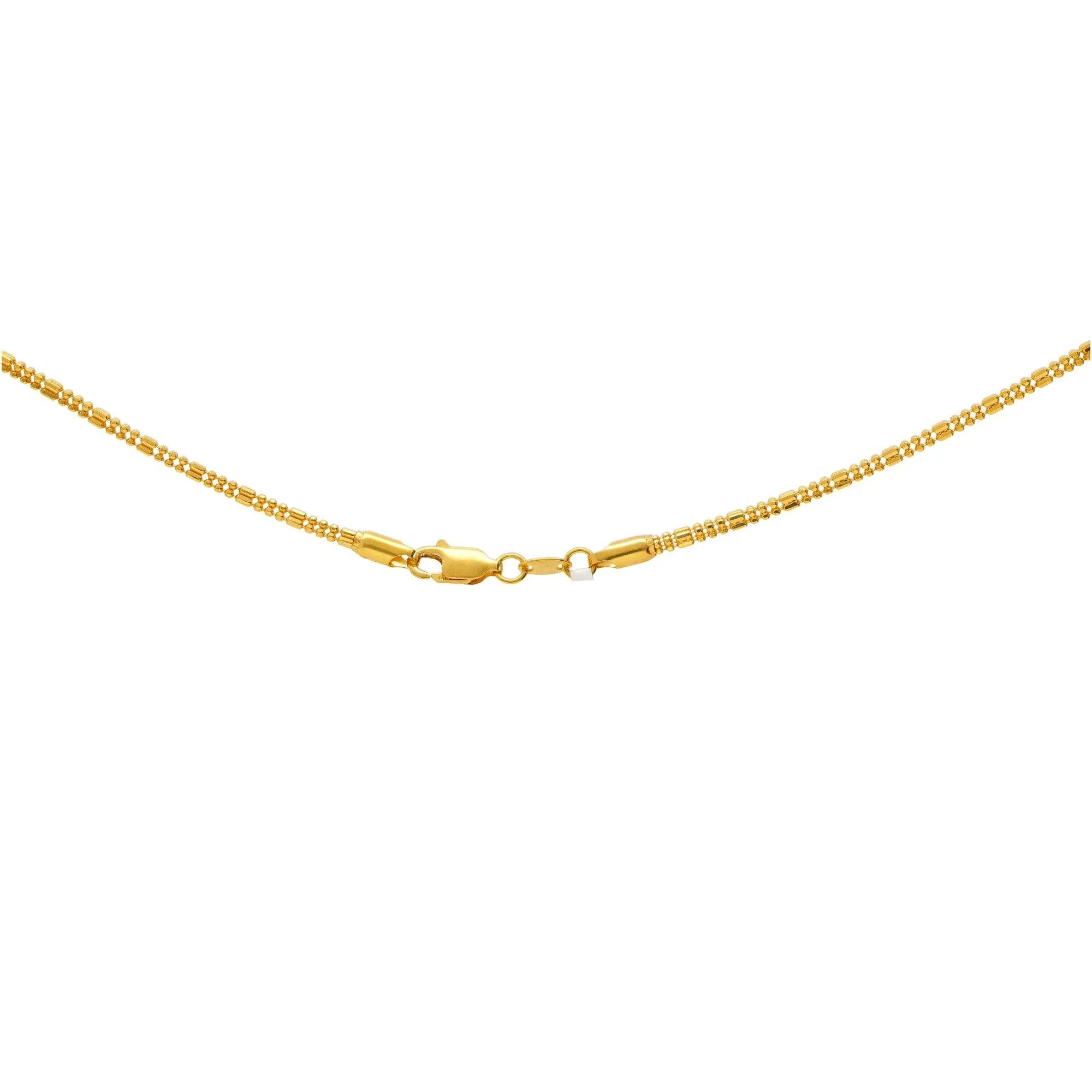 22K Yellow Gold Dotted Classic Chain