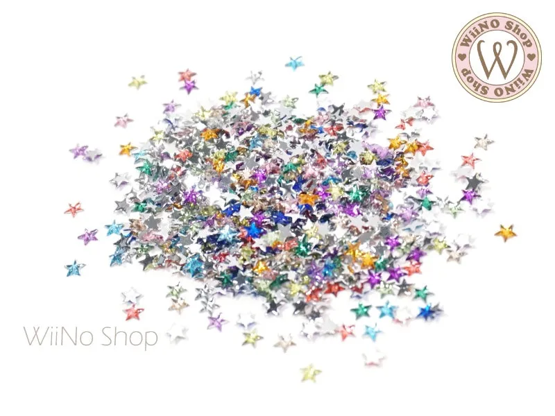 3mm Mix Colors Star Flatback Acrylic Rhinestone - 100 pcs