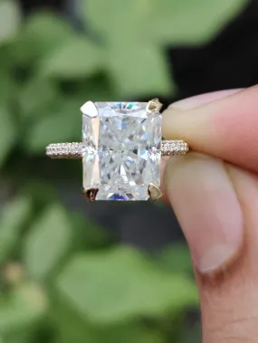 5.00ct Radiant cut Moissanite Engagement ring