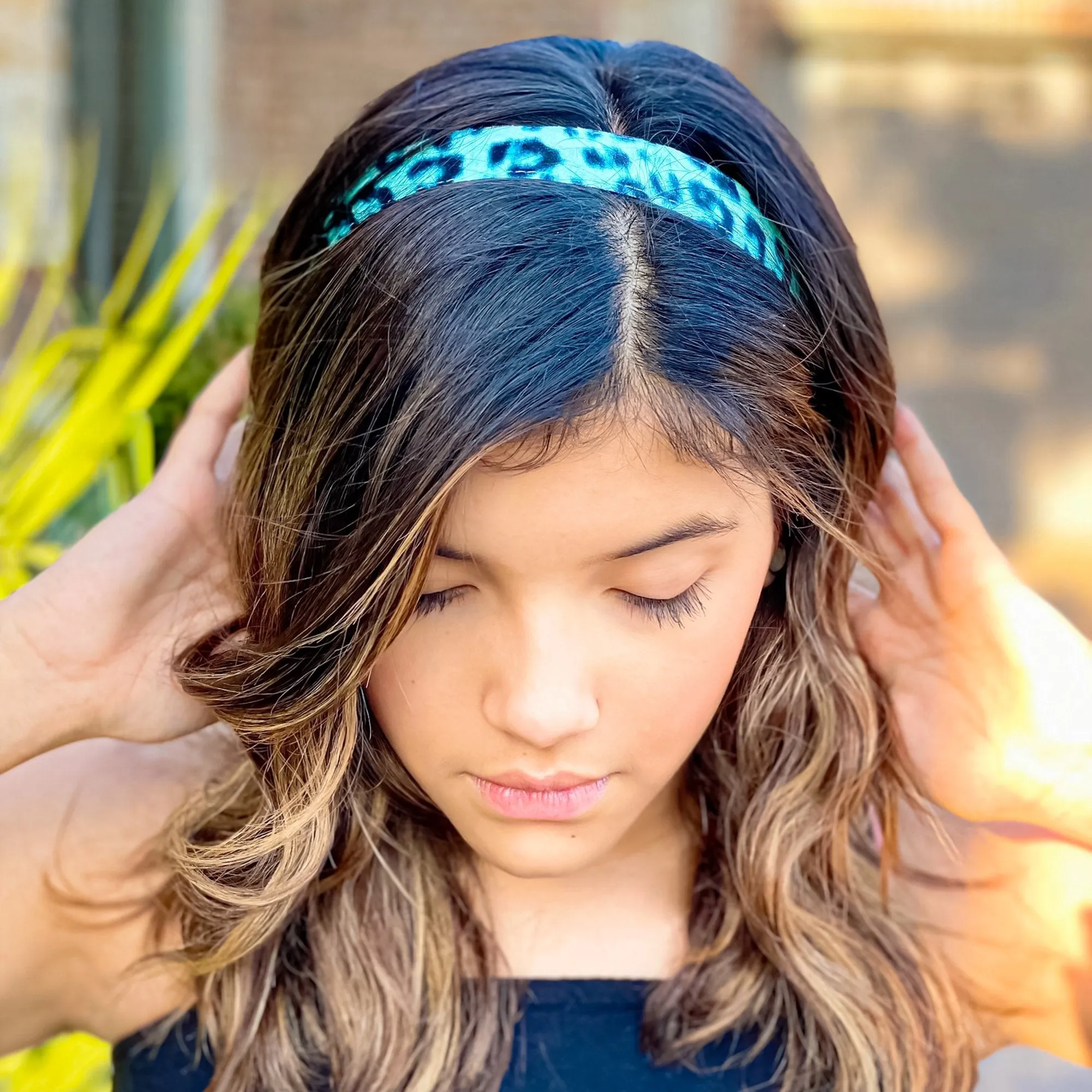 Adjustable No Slip Cheetah Headbands - 4 Pack