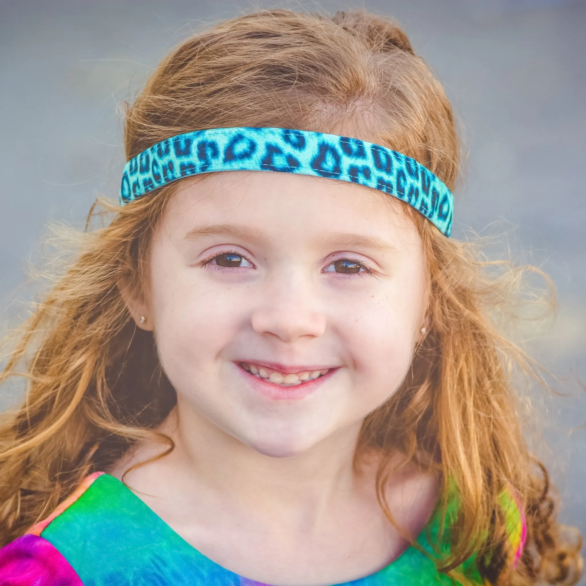 Adjustable No Slip Cheetah Headbands - 4 Pack