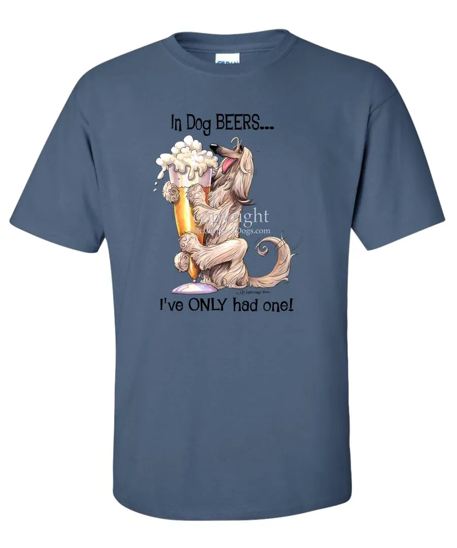 Afghan Hound - Dog Beers - T-Shirt