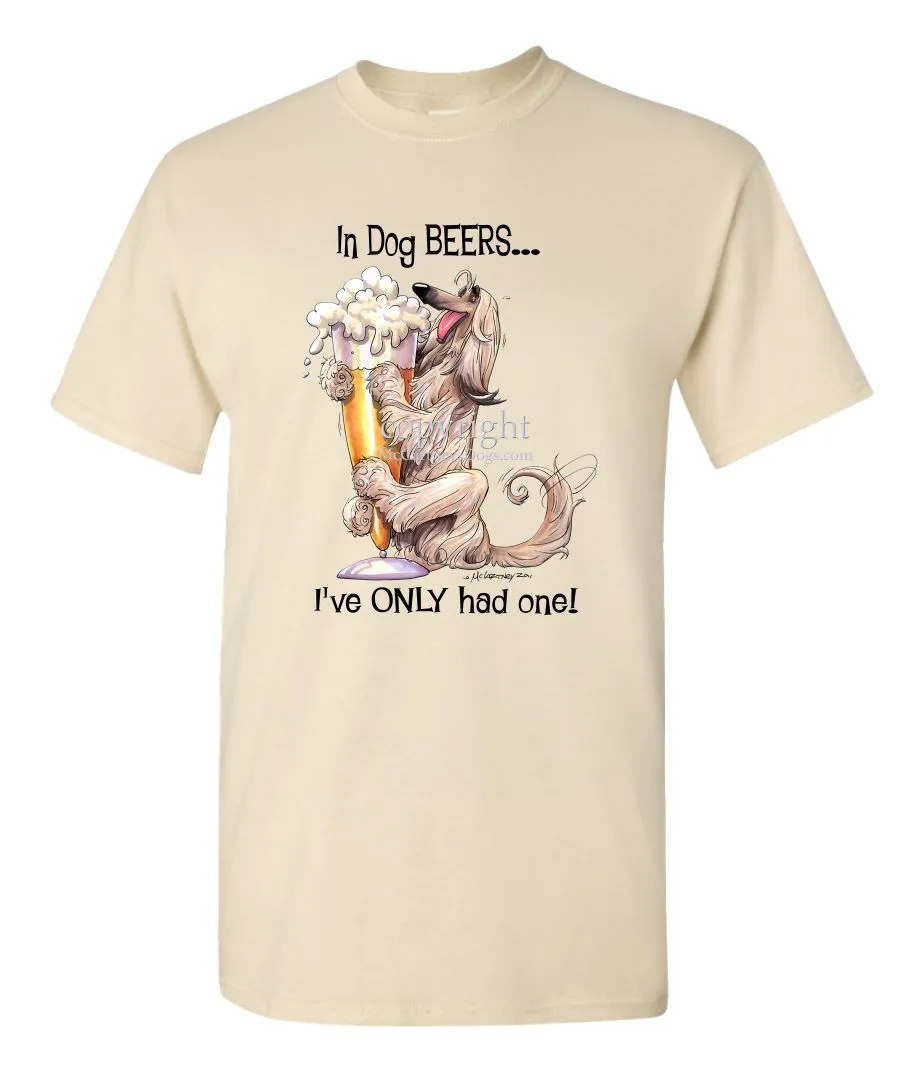 Afghan Hound - Dog Beers - T-Shirt