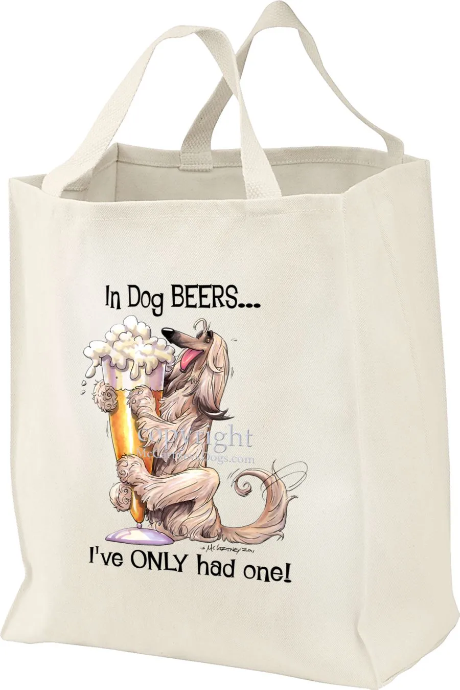 Afghan Hound - Dog Beers - Tote Bag