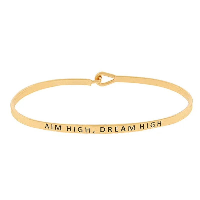 AIM HIGH, DREAM HIGH Message Bracelet