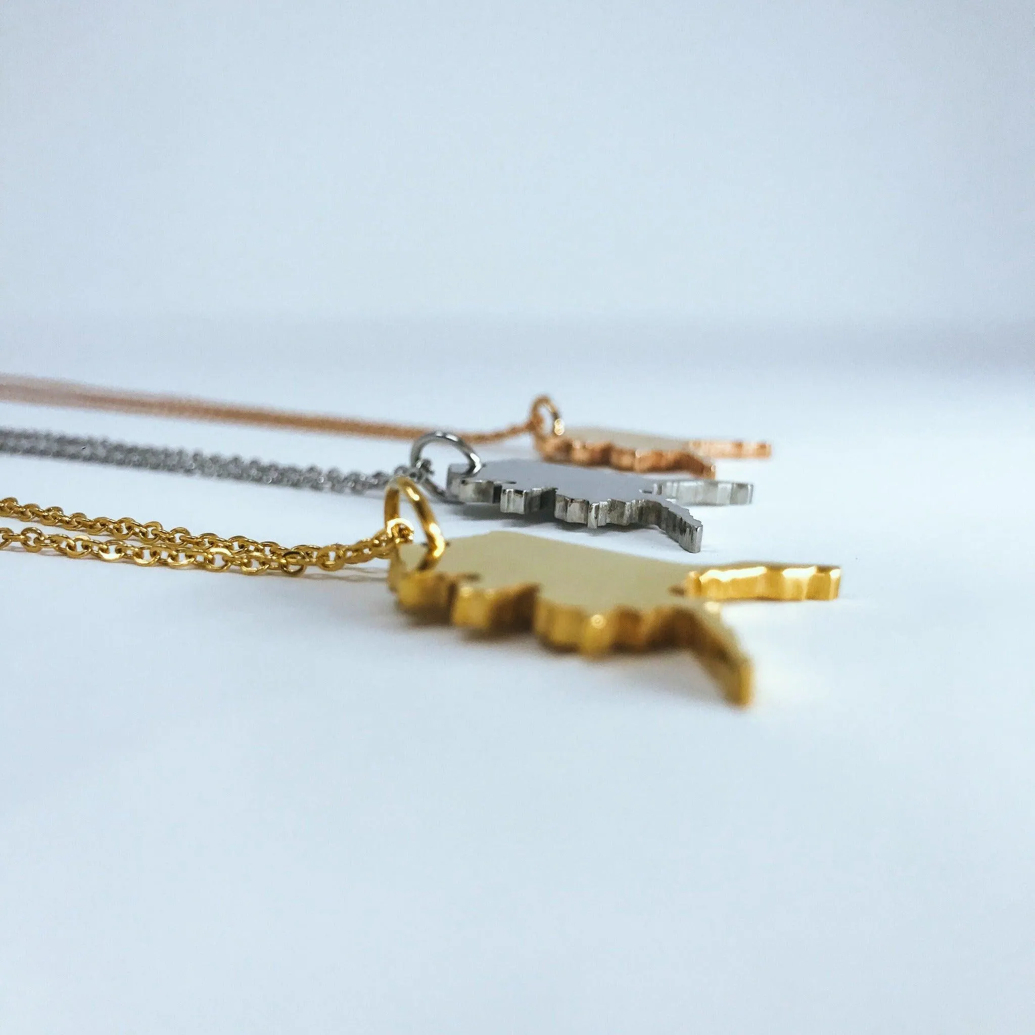 Alaska State Silhouette Necklace