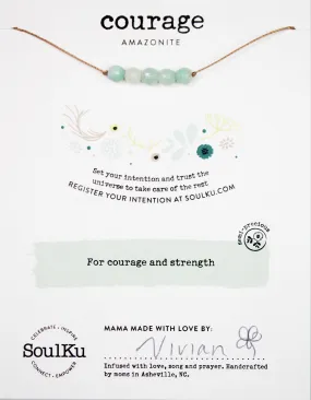 Amazonite Intention Necklace for Courage