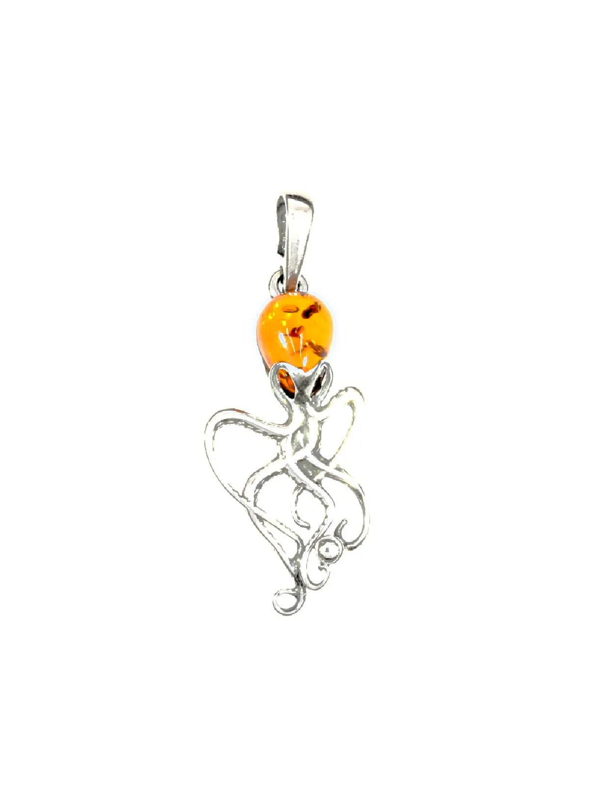 Amber Octopus Necklace