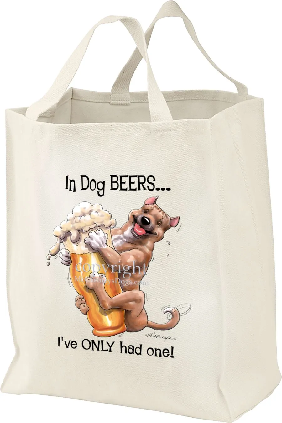 American Staffordshire Terrier - Dog Beers - Tote Bag