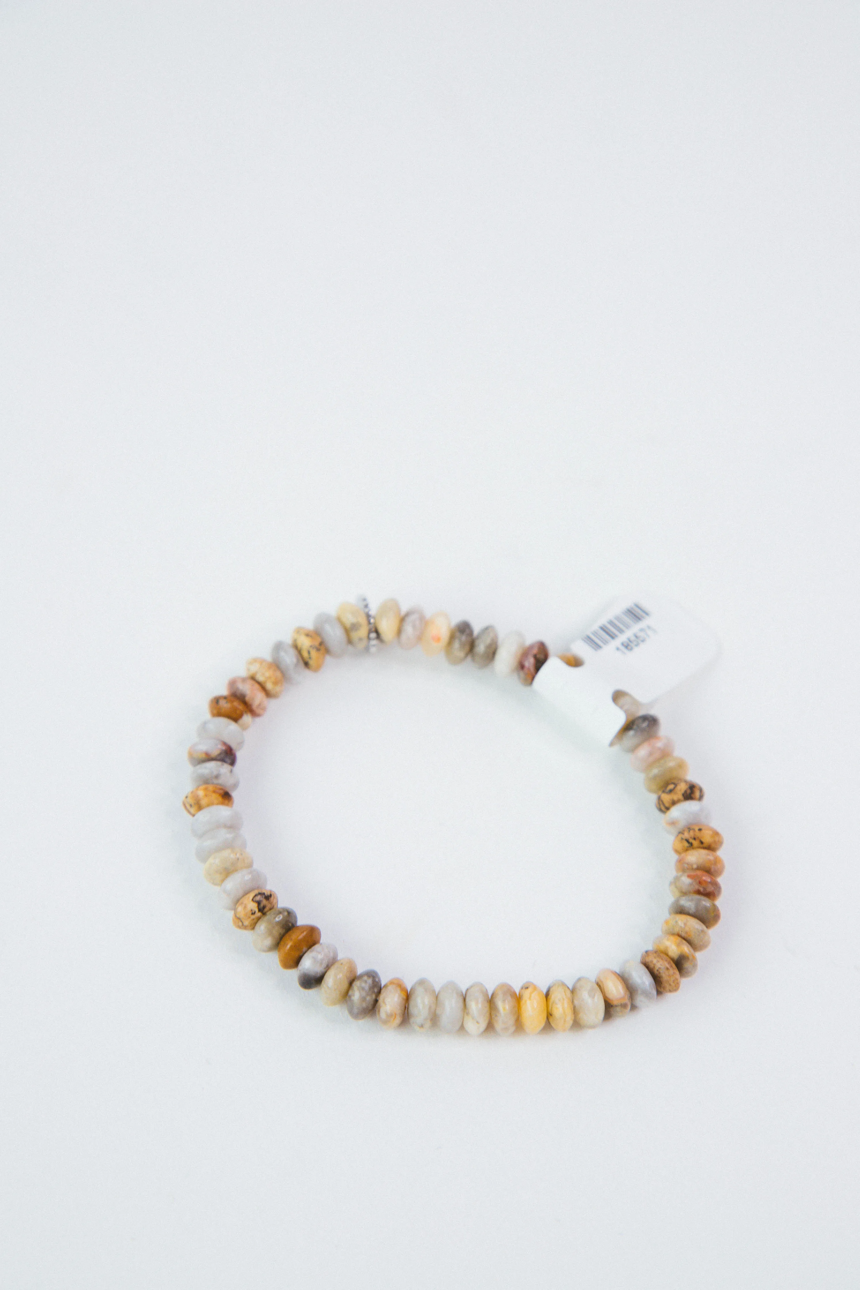 Araya Beaded Stretch Bracelet, Crazy Agate