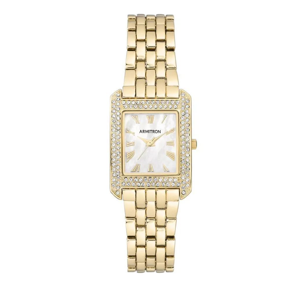 Armitron Gold-Tone Band White Mother of Pearl Dial Women's Watch - 755575MPGP