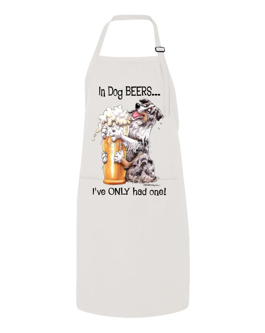 Australian Shepherd  Blue Merl - Dog Beers - Apron