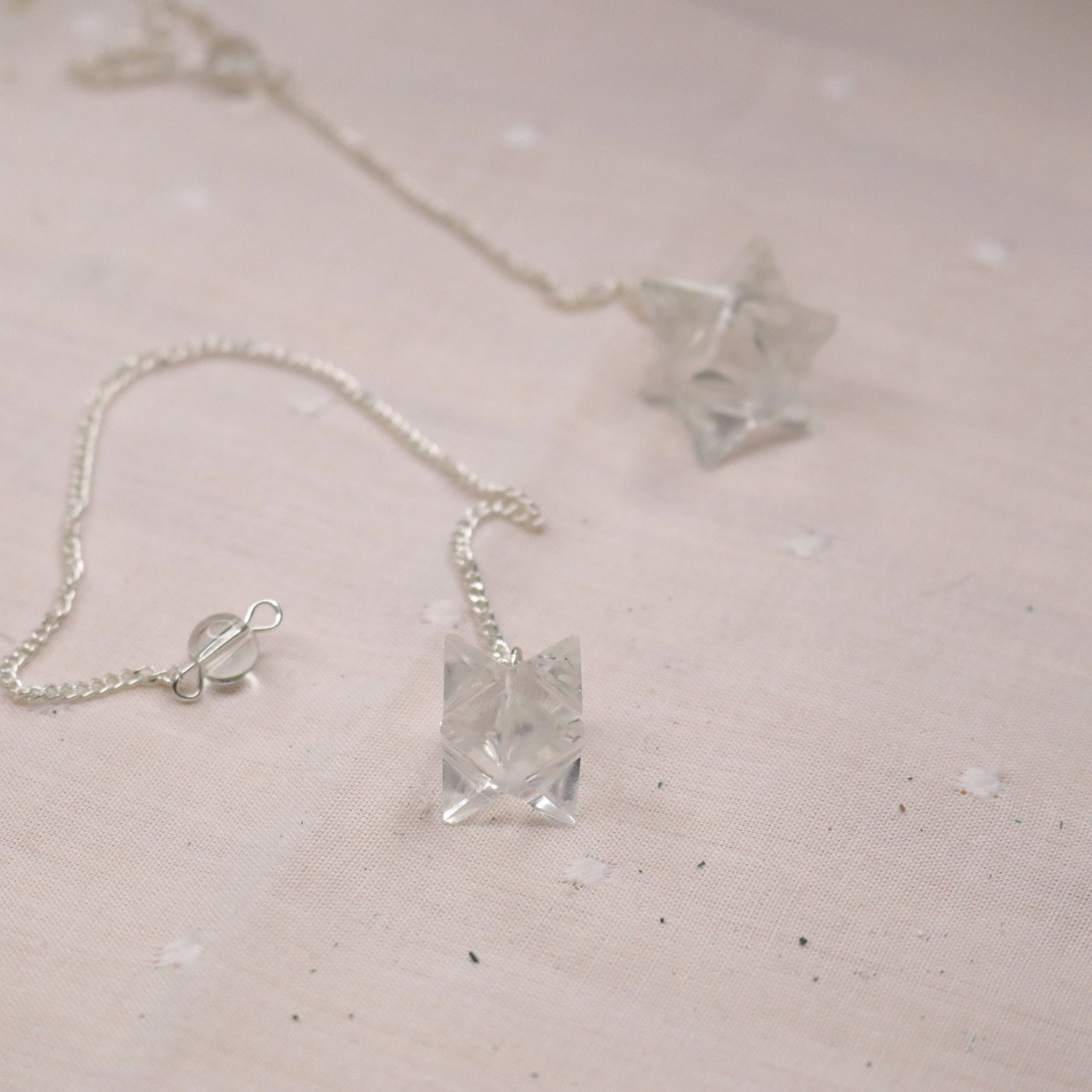 Beautiful Clear Quartz Merkaba Pendulum