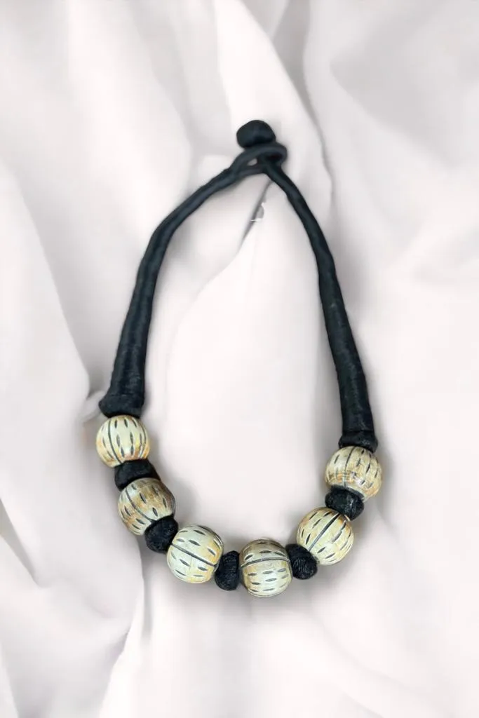 BELA Cotton Thread Wrapped Bead Choker