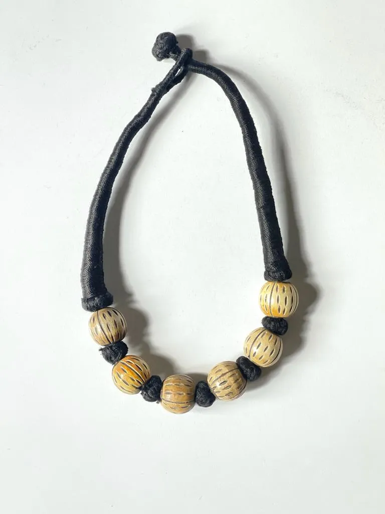 BELA Cotton Thread Wrapped Bead Choker