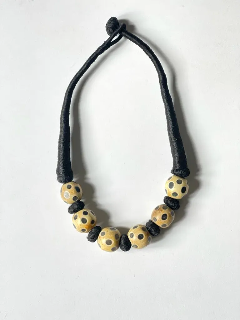 BELA Cotton Thread Wrapped Bead Choker