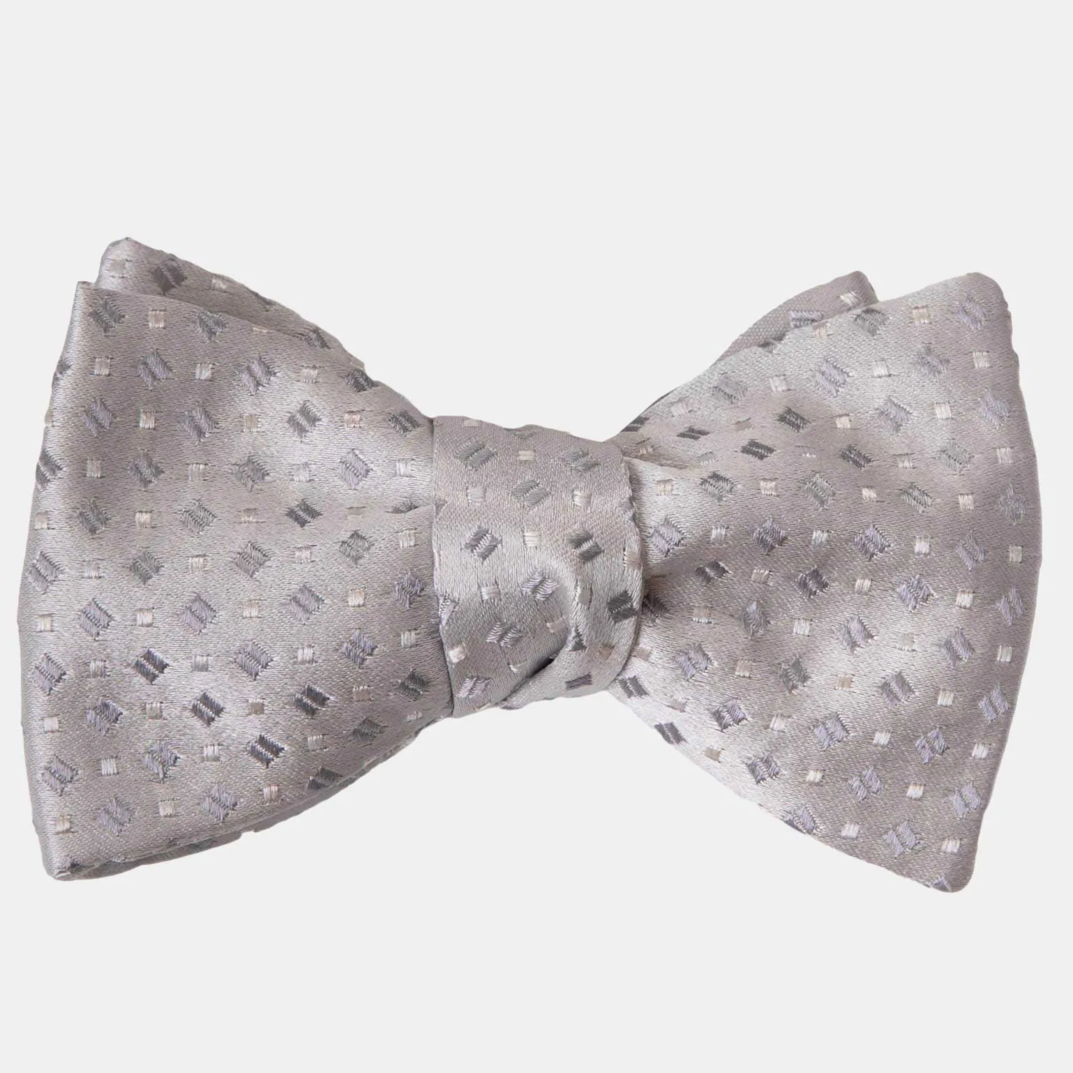 Bellini - Silk Bow Tie - Silver