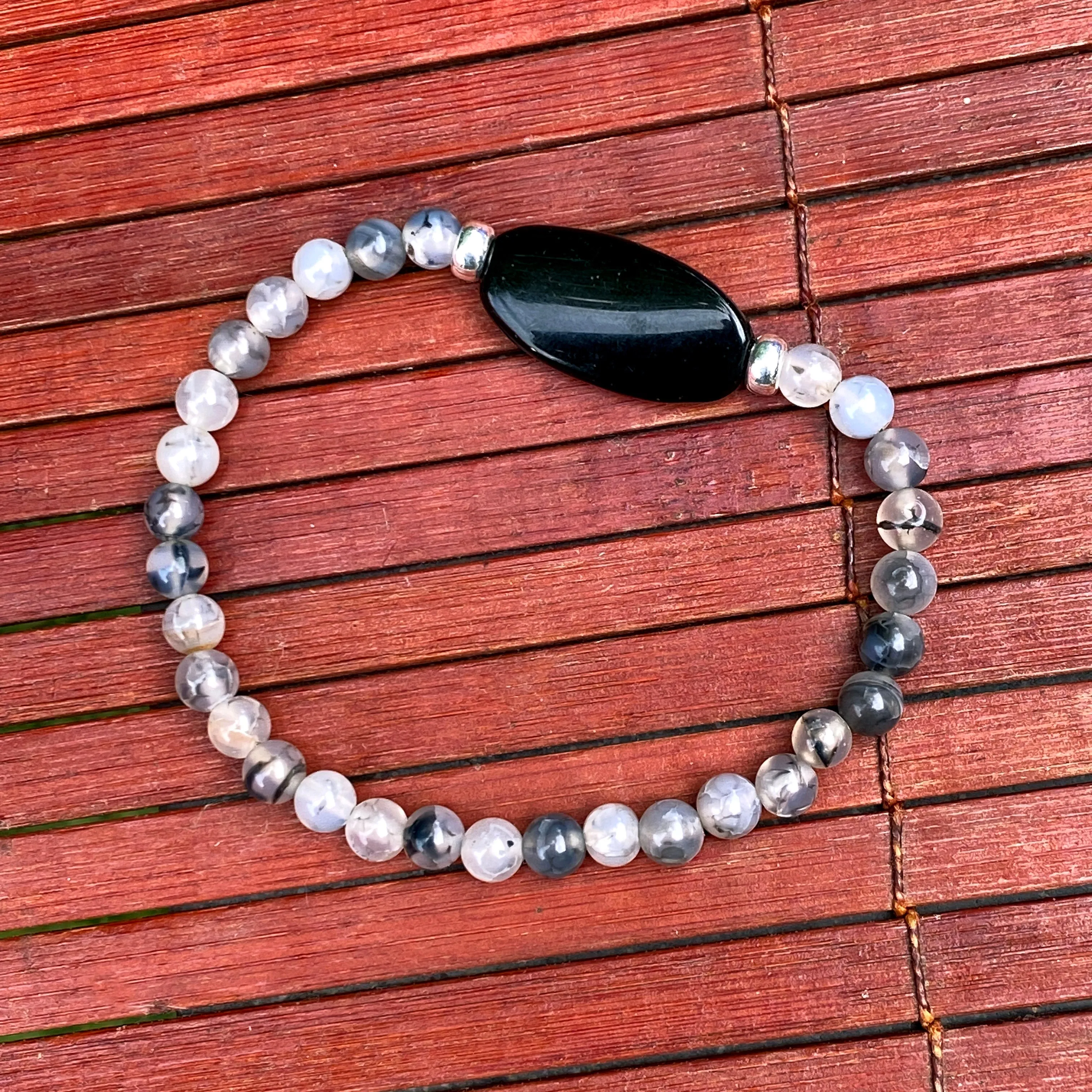 Black Onyx Beaded Bracelet