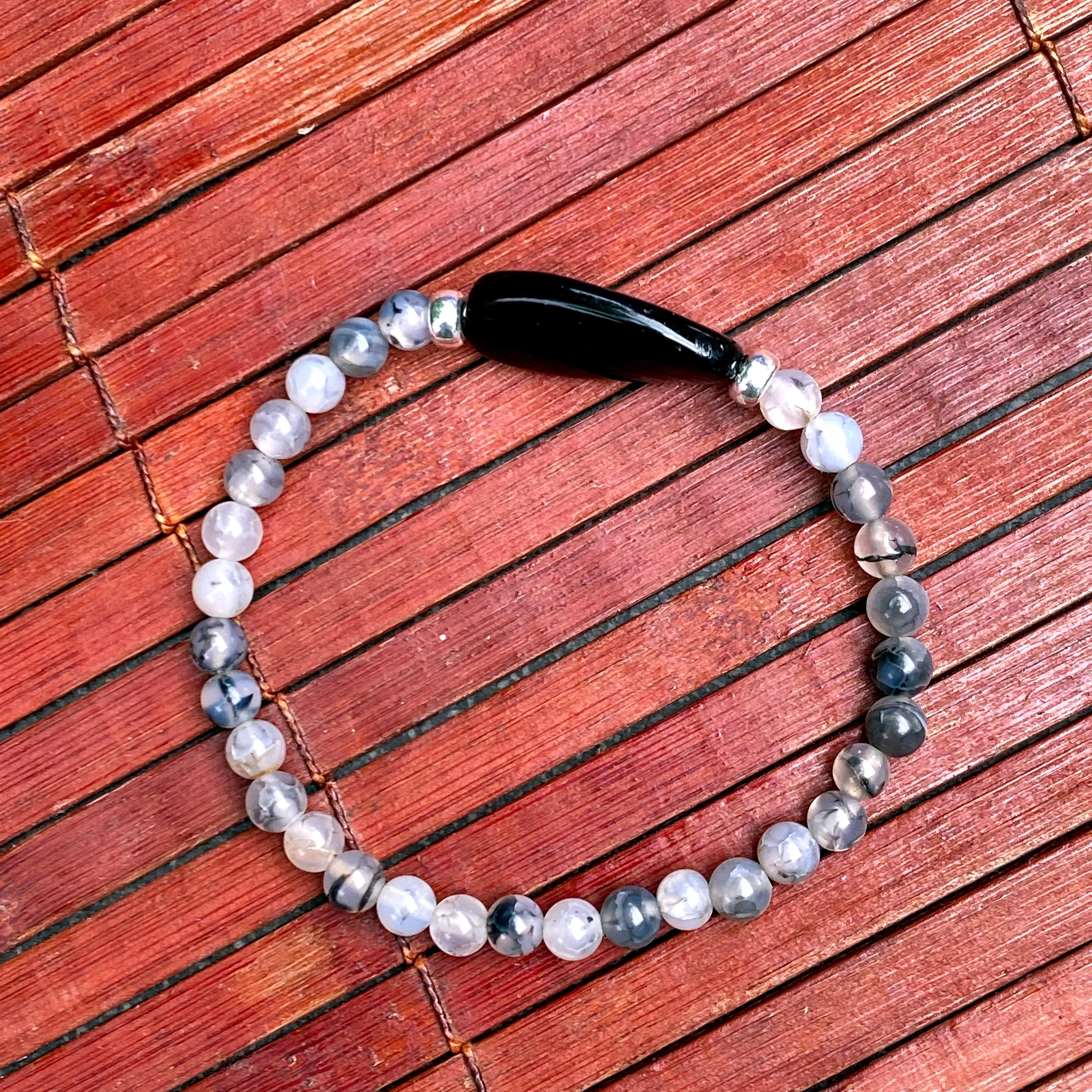 Black Onyx Beaded Bracelet