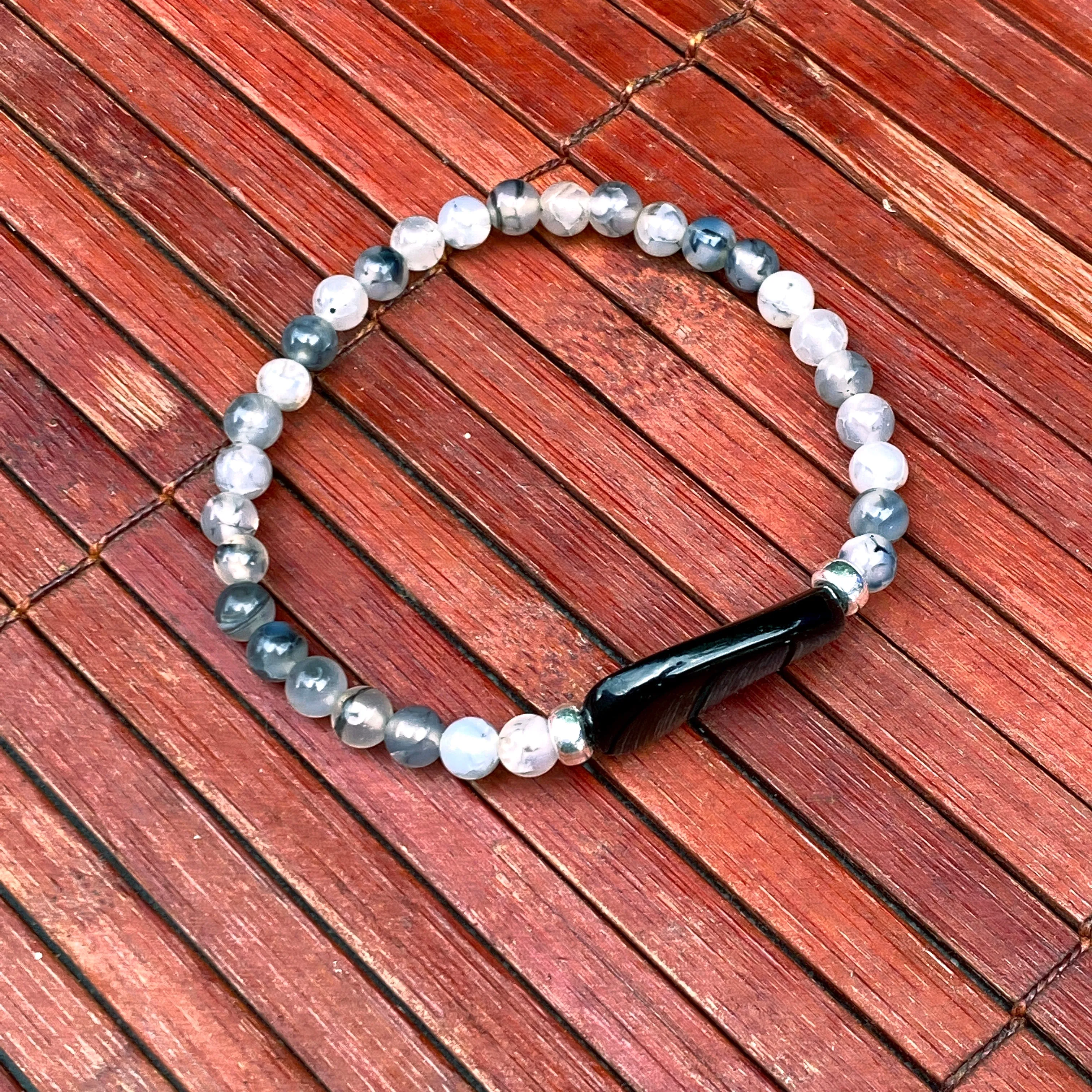 Black Onyx Beaded Bracelet