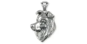 Border Collie Jewelry Sterling Silver Handmade Border Collie Pendant BDC9-P