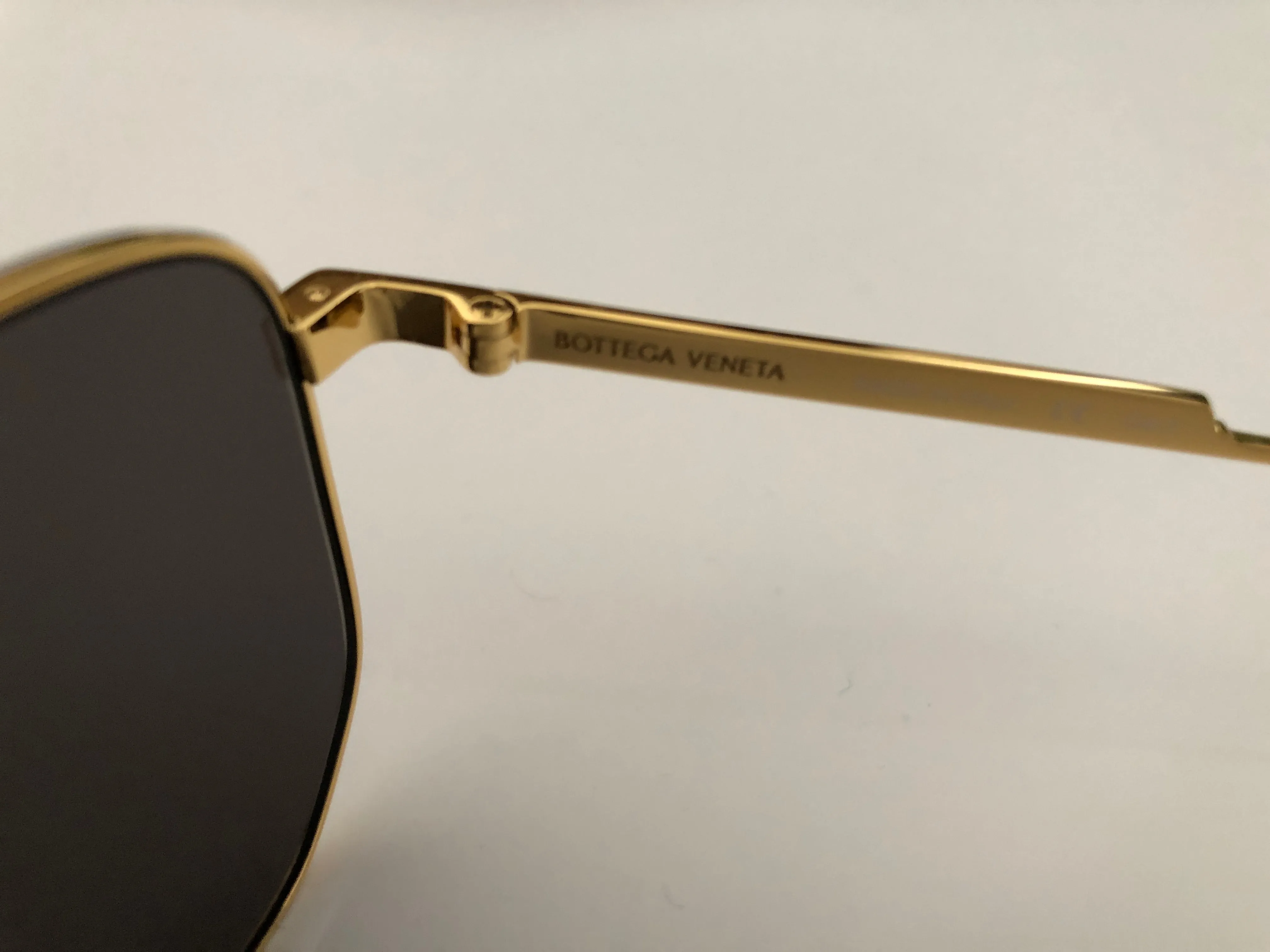 Bottega Veneta Gold Frame BV1036S Sunglasses Mens (NWT)