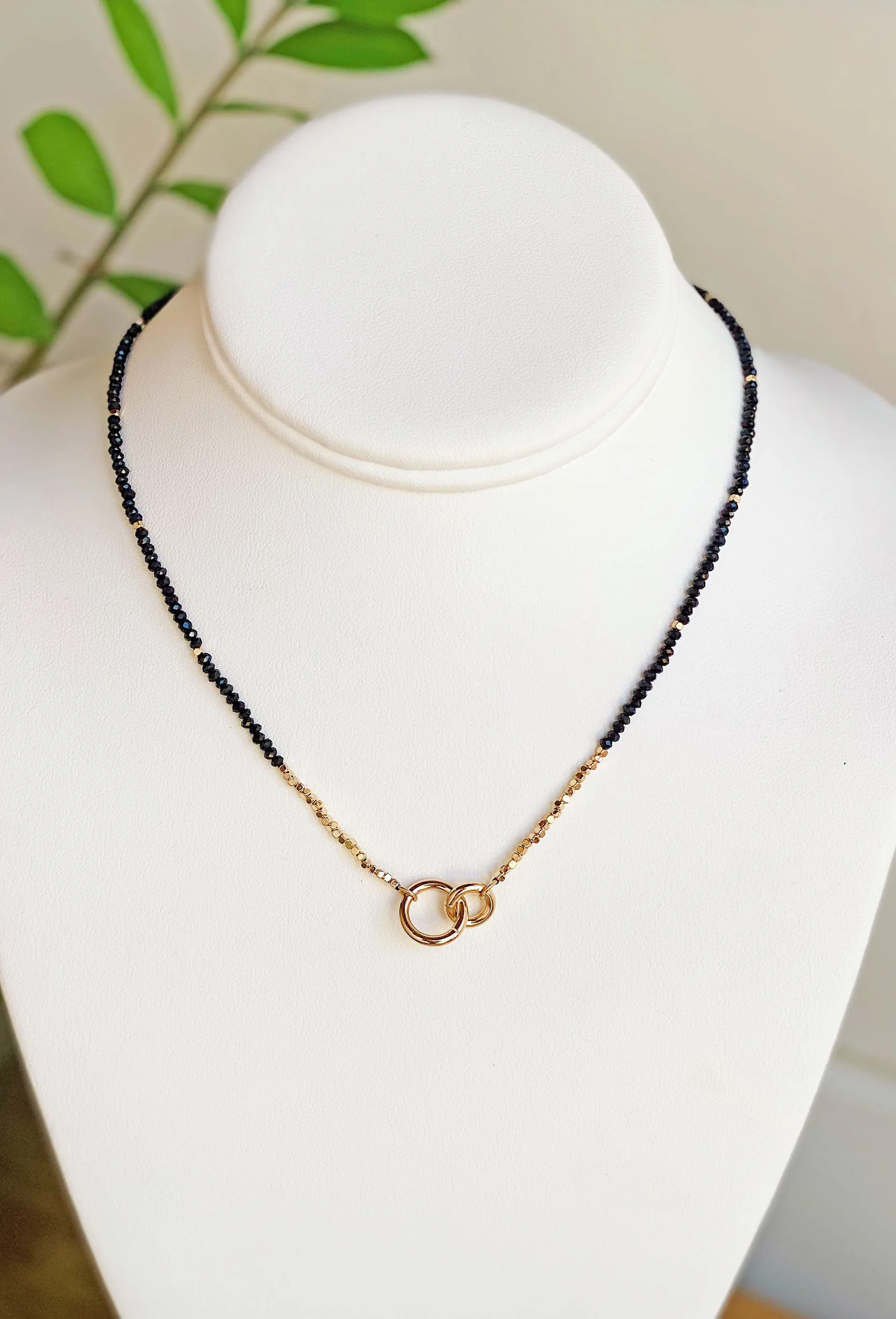 Brooklyn Beaded Necklace in Black