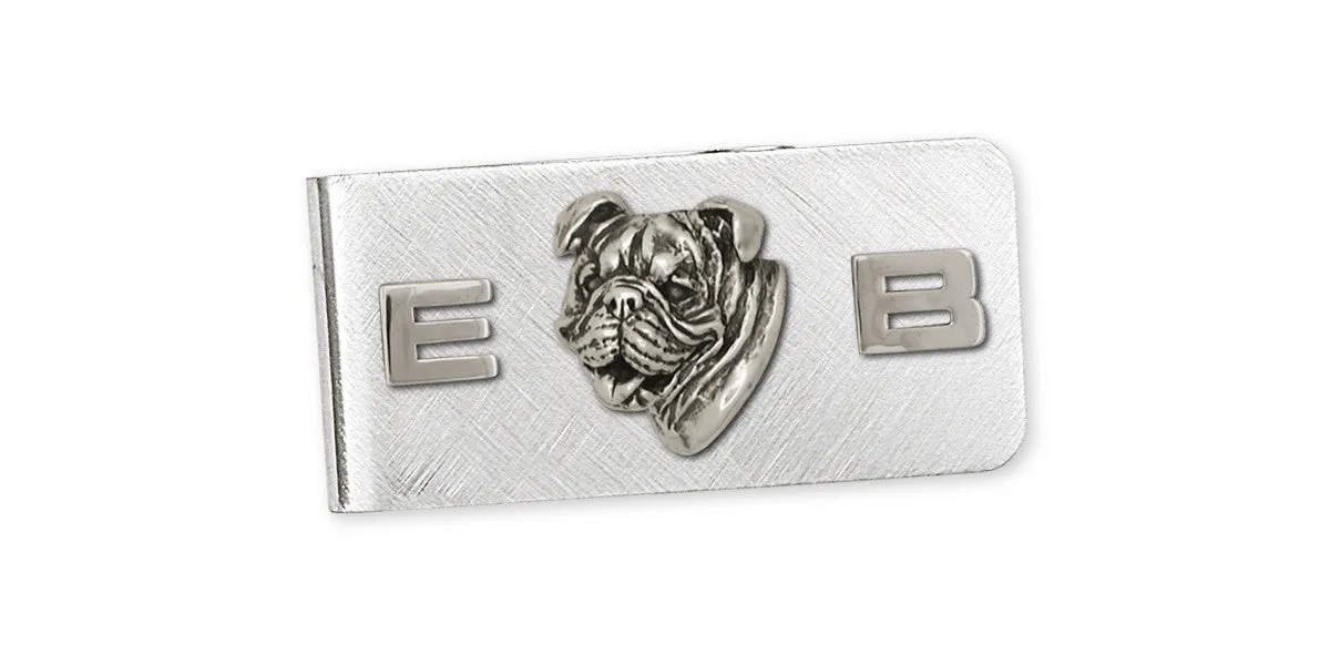 Bulldog Money Clip Jewelry Sterling Silver Handmade Dog Money Clip BD7-MC