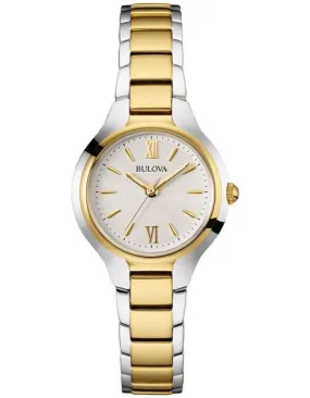 Bulova Ladies Watch - Two-Tone Case and  Bracelet - Silver Sunray Dial