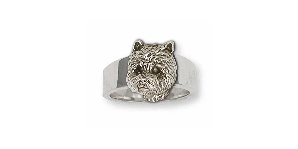 Cairn Terrier Ring Jewelry Sterling Silver Handmade Dog Ring CNWS8H-R