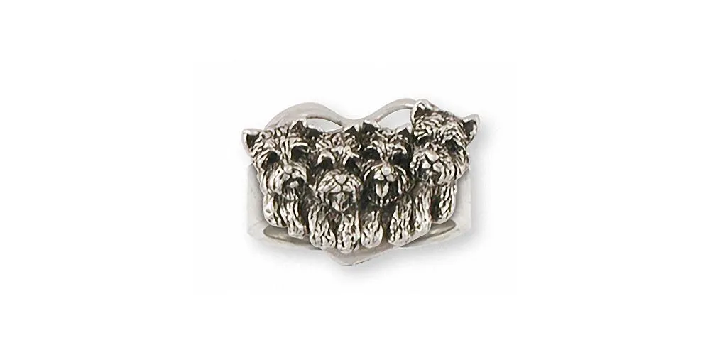 Cairn Terrier Ring Jewelry Sterling Silver Handmade Dog Ring CNWT26-R