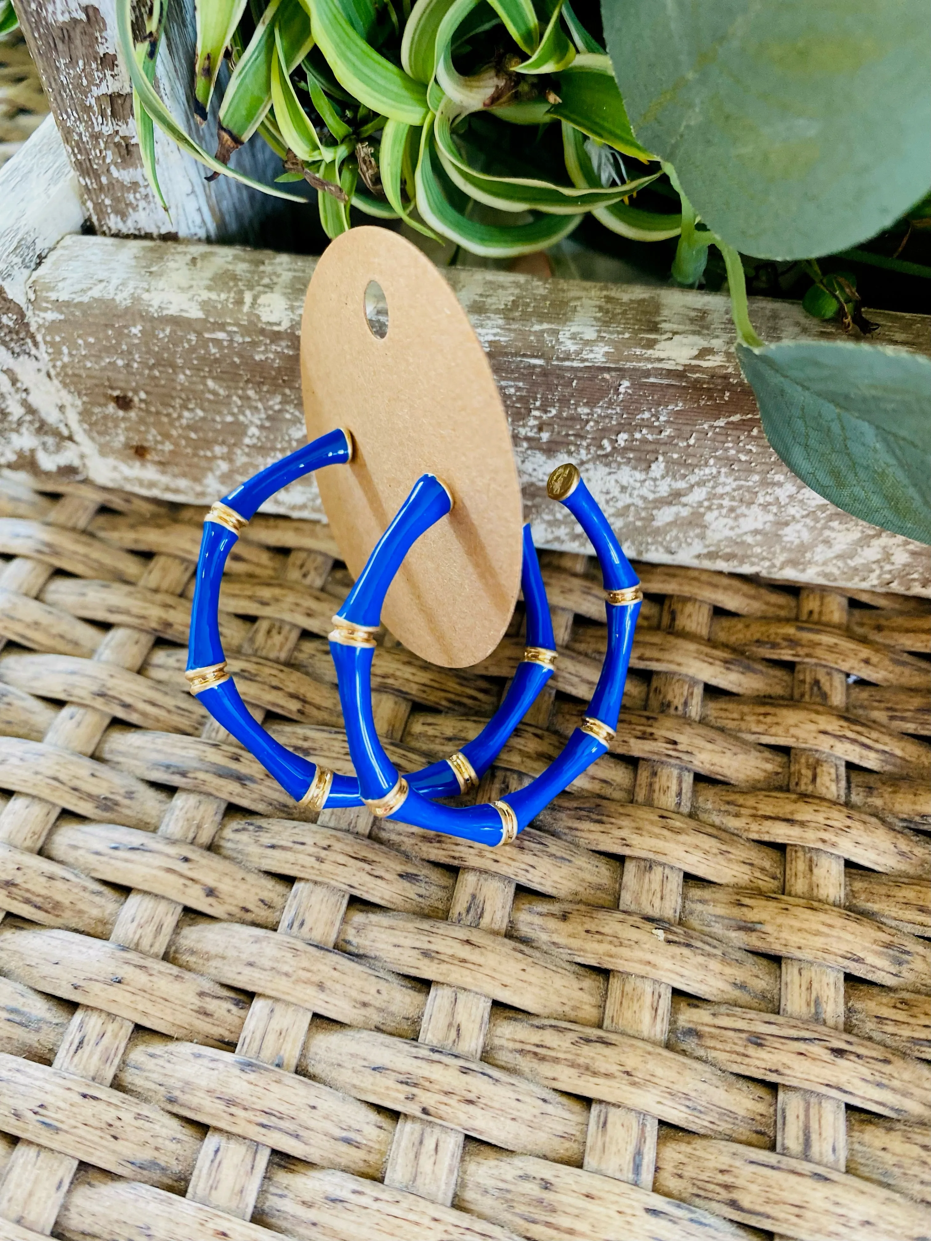 CELESTE BAMBOO HOOP EARRINGS