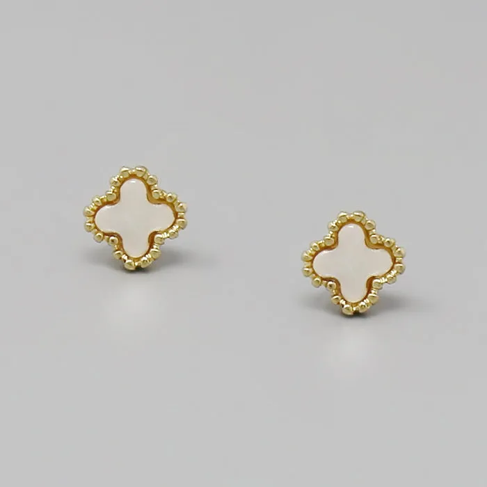 Clover Shape Stud Earrings