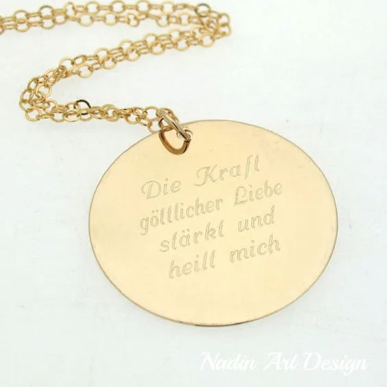 Custom Lords Prayer Pendant, Padre Pio Necklace for Women